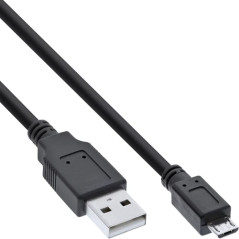 InLine 5m USB 2.0 A - micro B câble USB USB A Micro-USB B Noir - Câbles USB (5 m, USB A, Micro-USB B, 2.0, Male connector / Male