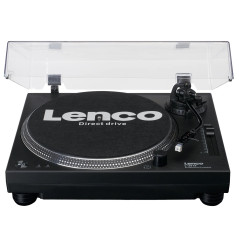 Lenco Platine Vinyle à entraînement Direct - Platine Vinyle DJ - 33/45 Tours/Minute - contrôle de Pas - système