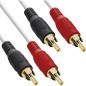 Cavo RCA InLine - 2x RCA - spina/spina - bianco/oro - 7 m Cavo RCA InLine - 2x RCA - spina/spina - bianco/oro - 7 m