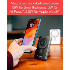 Verbatim Charge?n?Go 2C 5000mAh magn. PB GRIG.INCL.2 cavo 32251