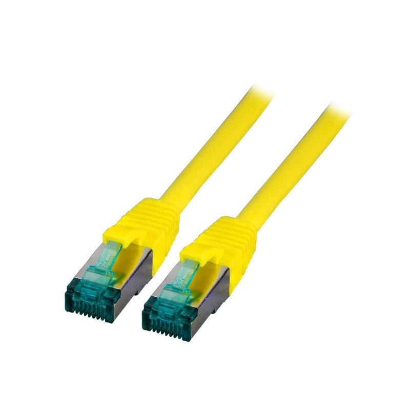 EFB-Elektronik - Câble réseau CAT. 6a - Câble Ethernet de 25 m - Connecteur RJ45, S/FTP LSZH VC LED - Jaune
