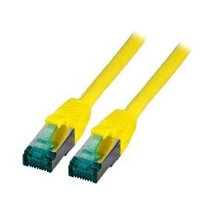 EFB-Elektronik MK6001.7,5Y Cat.6A S/FTP Câble Patch, 7500 mm Longueur, Jaune