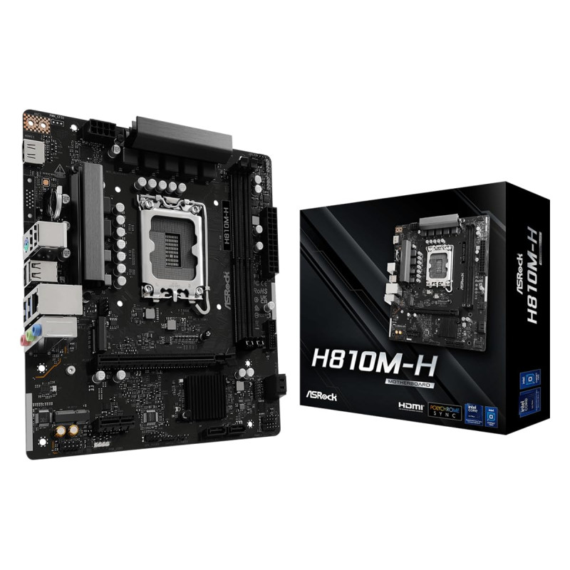 ASRock H810M-H Dimms 4STATA3 USB3.2 GB-LAN - DDR5 - Gigabit-LAN (90-MXBSZ0-A0UAYZ) ASRock H810M-H Dimms 4STATA3 USB3.2 GB-LAN - DDR5 - Gigabit-LAN (90-MXBSZ0-A0UAYZ)