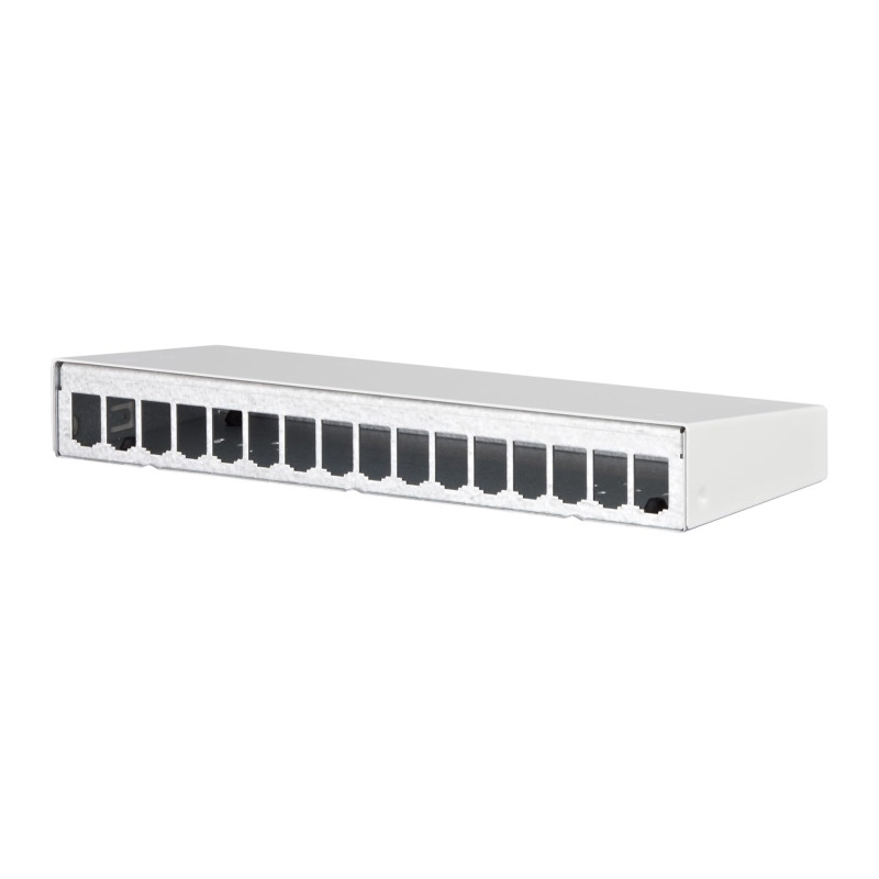 METZ CONNECT Modul boîtier en saillie 16 Ports Blanc Pur, Non équipé
