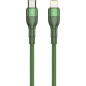 2GO Câble de charge/données USB type C - Lightning en nylon - 1 m - Vert