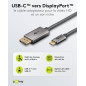 goobay Câble USB C vers DisplayPort 1.2 4K @ 60 Hz Type C Thunderbolt 3/4 vers DP Câble USB 3.1 compatible avec Mac Book, iPhone goobay Câble USB C vers DisplayPort 1.2 4K @ 60 Hz Type C Thunderbolt 3/4 vers DP Câble USB 3.1 compatible avec Mac Book, iPhone