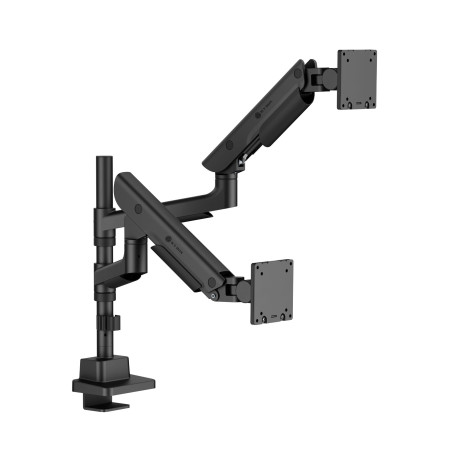ICY Box IB-MS702-T Support de Moniteur pour 2 écrans jusqu'à 57" et 27 kg (Ressort à gaz, Rotation à 90°, VESA 75 x 75/100 x 100