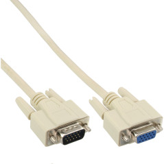 InLine - Câble VGA (D-Sub) - 1 m - Beige - 17737