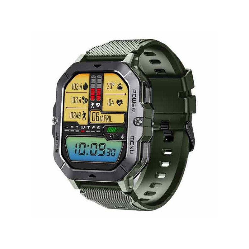 Oukitel BT101 (Montre connectée - 2.02'' - Réponse aux appels) Green Oukitel BT101 (Montre connectée - 2.02'' - Réponse aux appels) Green