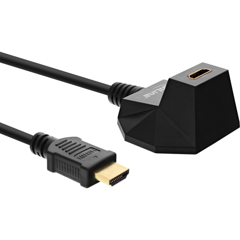 InLine 17531s Rallonge HDMI avec Pied et High Speed avec Ethernet 4 K2 k mâle vers Femelle 1 m Noir/Or InLine 17531s Rallonge HDMI avec Pied et High Speed avec Ethernet 4 K2 k mâle vers Femelle 1 m Noir/Or