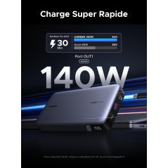 UGREEN Nexode 145W Batterie Externe 25000mAh Power Bank USB C Charge Rapide PD3.1 140W 3 Ports Chargeur Portable PC LED Compatib