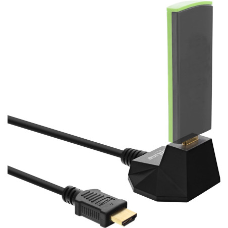 InLine 17531s Rallonge HDMI avec Pied et High Speed avec Ethernet 4 K2 k mâle vers Femelle 1 m Noir/Or