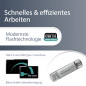 MediaRange MR937 Clé USB 64GB Argent Combo Flash Drive USB 3.1 + Typ C