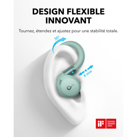 Soundcore Sport X20 écouteurs Bluetooth sans Fil by Anker, Crochets rotatifs et Extensibles, Suppression du Bruit, étanchéité IP