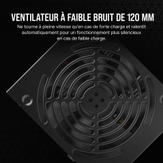 CORSAIR CX550 ATX 550W Alimentation - Certifiée 80 Plus Bronze - Faible Bruit - Câbles gainés - Non Modulaire - EU - Noir