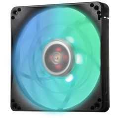 SilverStone SST-FW124-ARGB - Série FW Ventilateur 120mm PWM, lame transparente avec cadre noir, roulement à billes, LED RGB adre