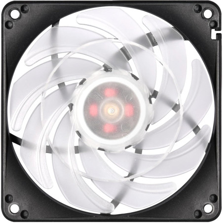 SilverStone SST-FW124-ARGB - Série FW Ventilateur 120mm PWM, lame transparente avec cadre noir, roulement à billes, LED RGB adre