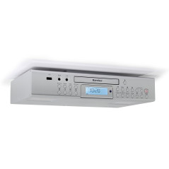 Karcher RA 2050 Radio encastrable (Radio FM, Lecteur CD, USB, Chargeur USB, minuterie de Compte à rebours, télécommande) Argent