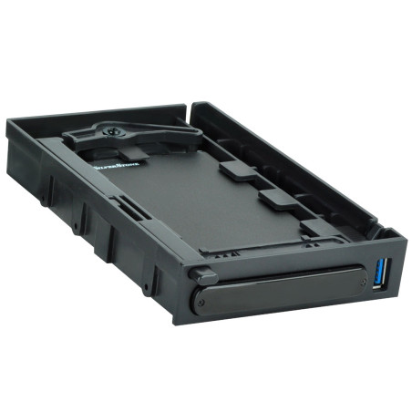 SilverStone SST-MS06B - Baie de disque de 3.5 pouces avec prise en charge et échangeable à chaud une Baie de disque Dur 9.5mm 2.