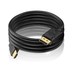 PureLink PI5100 Cble adaptateur DisplayPort à HDMI (2K FullHD (1080p), Ethernet), DisplayPort mle (20 broches) à HDMI mle (19 br