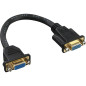 InLine Câble Adaptateur 17302 G 15 Broches VGA Femelle vers Femelle encastrable Contacts plaqués Or 0,2 m InLine Câble Adaptateur 17302 G 15 Broches VGA Femelle vers Femelle encastrable Contacts plaqués Or 0,2 m