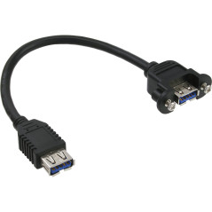 InLine 33445F Câble Adaptateur 0,2 m A Femelle vers Panneau A Jack USB 3.0