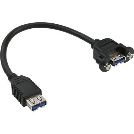 InLine 33445F Câble Adaptateur 0,2 m A Femelle vers Panneau A Jack USB 3.0