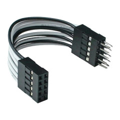 InLine 33440K Rallonge USB 2.0 interne 2 fiches mâles à 5 broches vers prise mât 5 cm