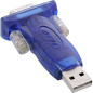 InLine 33304A adaptateur de cable - adaptateur pour cable (USB A, DB9, mâle/mâle, bleu, Win98/ME/2000/XP/Vista Mac OS)