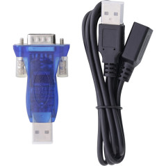 InLine 33304A adaptateur de cable - adaptateur pour cable (USB A, DB9, mâle/mâle, bleu, Win98/ME/2000/XP/Vista Mac OS)