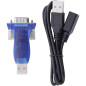 InLine 33304A adaptateur de cable - adaptateur pour cable (USB A, DB9, mâle/mâle, bleu, Win98/ME/2000/XP/Vista Mac OS)