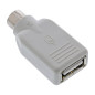 InLine 33103 Adaptateur USB USB A femelle à PS/2 mâle