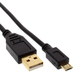 InLine 2m USB 2.0 A - Micro B câble USB USB A Micro-USB B Noir