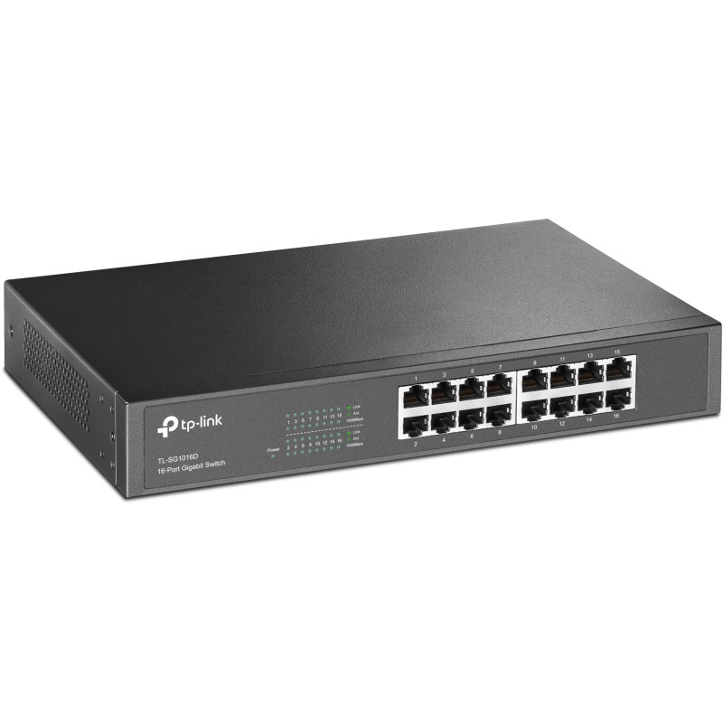 TP-Link TL-SG1016D Switch Ethernet 16 Ports Gigabit, Switch RJ45, Hub RJ45, Prévention des Boucles, Mode d'Isolement, Boitier Mé TP-Link TL-SG1016D Switch Ethernet 16 Ports Gigabit, Switch RJ45, Hub RJ45, Prévention des Boucles, Mode d'Isolement, Boitier Mé