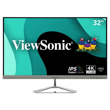 ViewSonic VX3276-4K-MHD Moniteur IPS 32" 4K, 4ms, HDMI, DisplayPort, Mini DisplayPort, Haut-parleurs, Noir