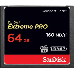 SanDisk Extreme Pro 64 GB 160 MB/s CompactFlash Memory Card - Black/Gold/Red