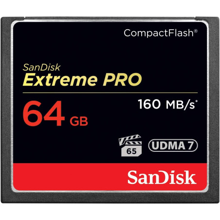 SanDisk Extreme Pro 64 GB 160 MB/s CompactFlash Memory Card - Black/Gold/Red