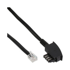 InLine® TAE-N Câble de connexion 6 broches entièrement assigné Noir 15 m
