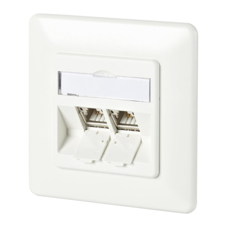 METZ CONNECT C6Amodul 2 ports 180°M UP blanc pur