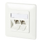 METZ CONNECT C6Amodul 2 ports 180°M UP blanc pur