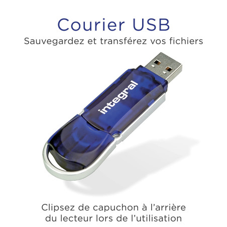 Integral Clé USB 128 Go Clé USB 2.0 Courier Blue
