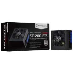 SilverStone SST-ST1200-PTS - Série Strider Platinum, 1200W 80 Plus Platine ATX Alimentation PC, bruit réduit, Ventilateur HYB 12
