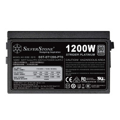 SilverStone SST-ST1200-PTS - Série Strider Platinum, 1200W 80 Plus Platine ATX Alimentation PC, bruit réduit, Ventilateur HYB 12