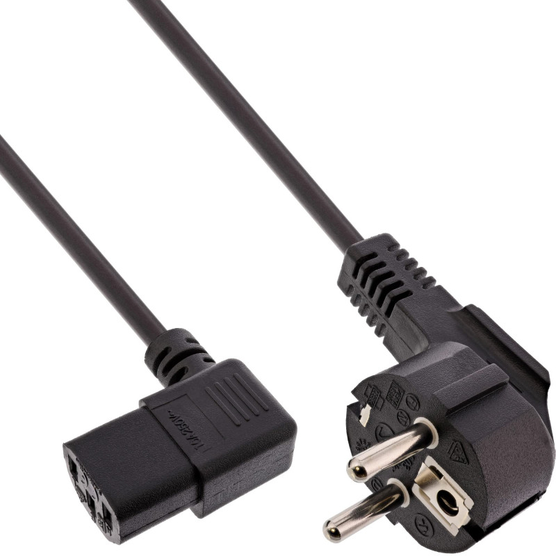 InLine® 16752H Câble d'alimentation avec Contact de Protection d'angle sur fiche C13 Angle Gauche 0,3 m Noir InLine® 16752H Câble d'alimentation avec Contact de Protection d'angle sur fiche C13 Angle Gauche 0,3 m Noir