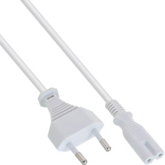 InLine 16653W câble électrique Blanc 3 m Prise d'alimentation type C Coupleur C7 - Cables électriques (3 m, Male connector / Fem