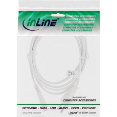 InLine 16653W câble électrique Blanc 3 m Prise d'alimentation type C Coupleur C7 - Cables électriques (3 m, Male connector / Fem