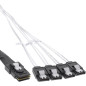 InLine Câble de Connexion SAS SFF8087 (4 x SATA, 1 : 1, OCR, 1 m) Blanc InLine Câble de Connexion SAS SFF8087 (4 x SATA, 1 : 1, OCR, 1 m) Blanc