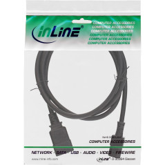 InLine 16659D Câble adaptateur secteur IEC-60320 C20 vers C13 3 x 1,5 mm² max. 10 A Noir 2 m