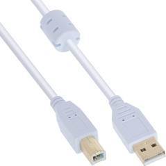 InLine 1m USB 2.0 A/B câble USB USB A USB B Blanc