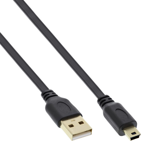 InLine 31810F câble USB 1 m USB 2.0 USB A Mini-USB B Noir